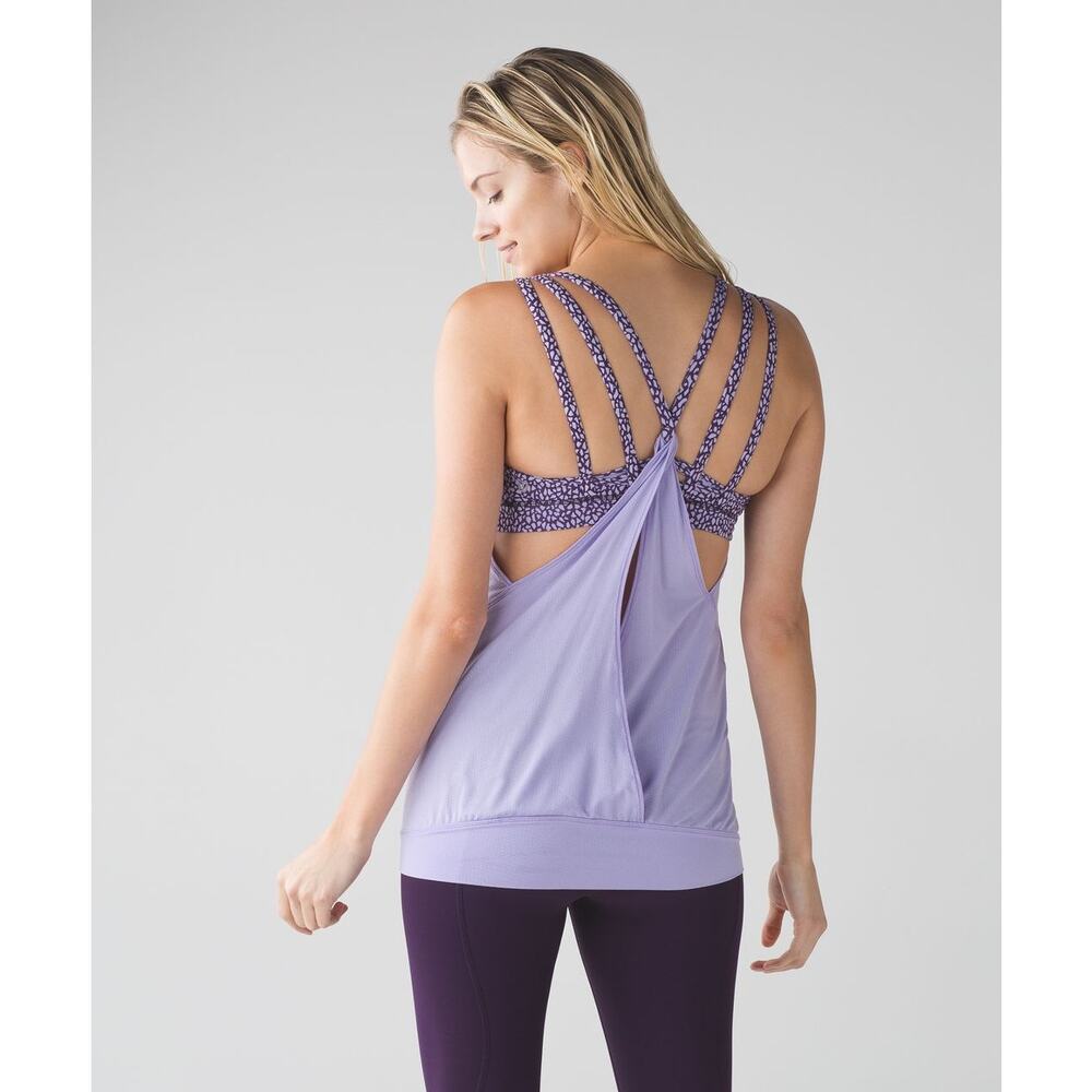 lululemon‎ Womens Tank Sz 6 Nouveau Limits Lilac Miss Mosaic Deep Zinfandel